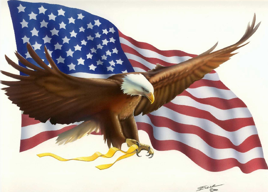 american flag background with eagle. Organized Conservative